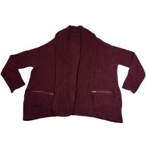 Women's Open Front Relaxed Fit Knit Cardigan Sweater Size Large Boho Cozy Casual